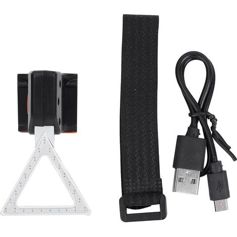 Feu arrière LED rechargeable USB étanche rouge pour vélo VTT montagne Trigon (1/5)
