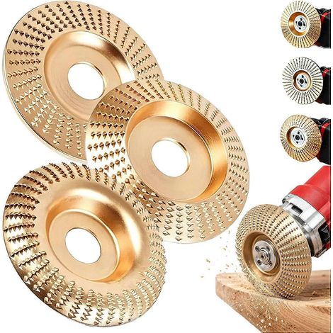 Disque à poncer bois, plateau polissage pour meuleuse d'angle, kit disques sculpture bois haute résistance outil ponçage meuleuse d'angle (1/5)
