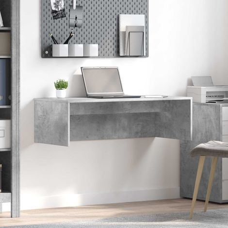 vidaXL Scrivania a parete Grigio cemento 100 x 45 x 30 cm