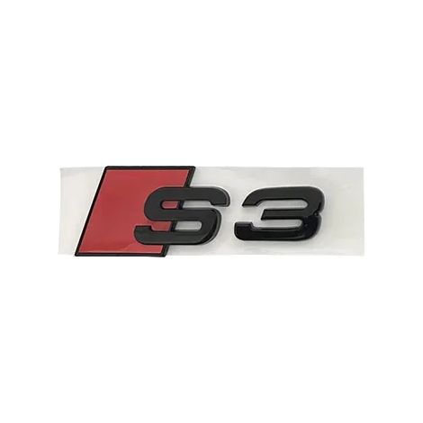 (S3 Grand) - Noir brillant 273 mm x 192 mm - Accessoires de style automobile : capot, calandre avant, emblème arrière, autocollants, compatibles avec Audi S3 2010-2020 (1/2)