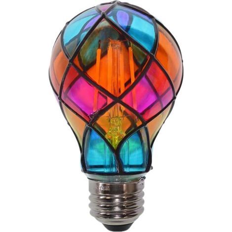 Ampoules Lumineuses À Effet Vitrail Ampoule LED De Couleur E26 4W 120V - Éclairage D'Ambiance,Pour La Fête Halloween Les Festivités La Lampe De Chevet L'Intérieur Noël La Chambre Le Jardin (1/5)