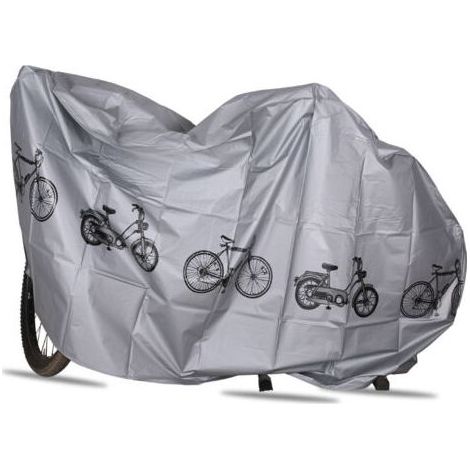 Housse Protection - Scooter Vélo Bicyclette - Imperméable Polyester - 210 x 110 cm - Gris - 1 Pièce (1/4)