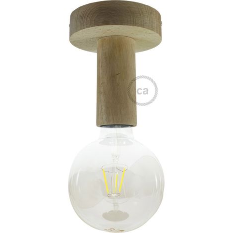Fermaluce Wood M, il punto luce in legno a parete o soffitto (1/5)