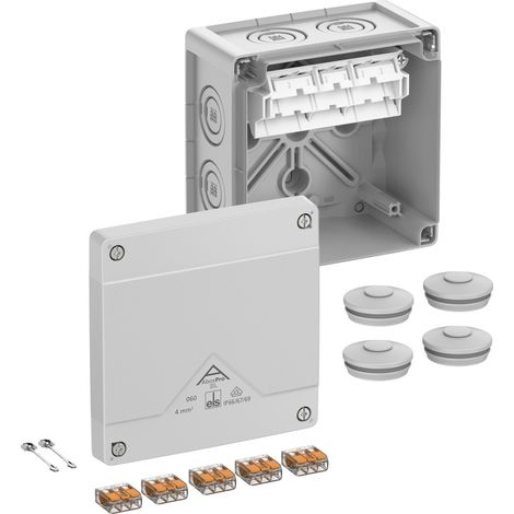 Spelsberg 40444001 Abzweigkasten (L x B x H) 127 x 127 x 75 mm Grau IP66, IP67, IP69 1 St.