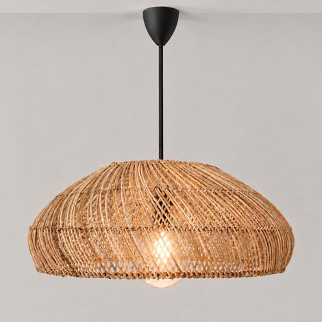 Lámpara Colgante De Ratán "TULIA" - E27 - Ø50 Cm - Negro (1/5)