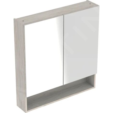 Geberit Selnova Square - Armoire de toilette 850x588x175 mm, 2 portes, noyer clair hickory 501.267.00.1 (1/3)