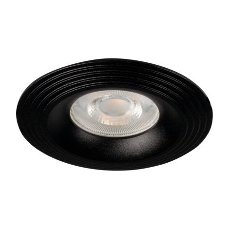 Anneau spot encastré rond noir Kanlux LIGLO GU10 10W (1/5)
