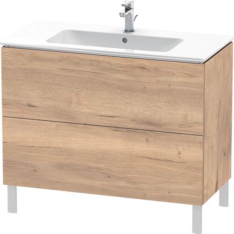 Duravit L-Cube bâti-support pour lavabo à poser, 2 tiroirs,