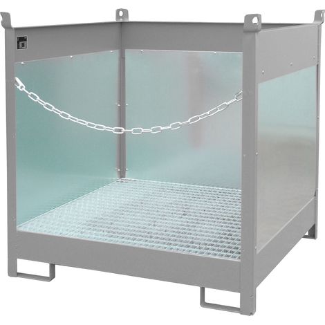 Bauer Fass-Stapelpalette FSP-4 G, lackiert, Mausgrau
