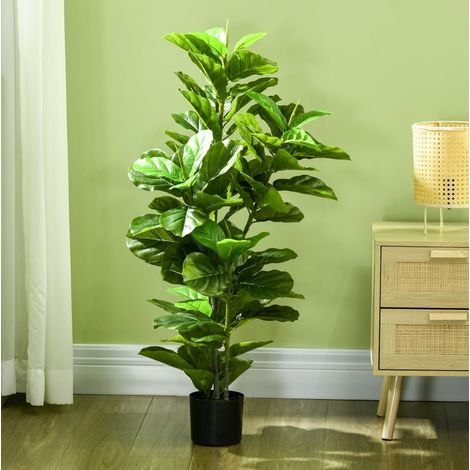 Planta artificial ficus 110 cm, 90 hojas, con maceta, verde HAVRYA (1/5)