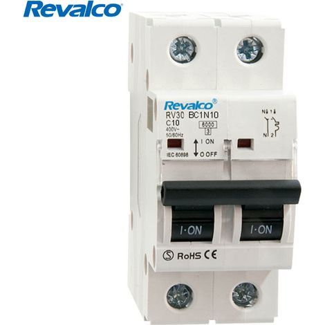 Revalco 1-poliger + neutraler magnetothermischer Schutzschalter 16 A