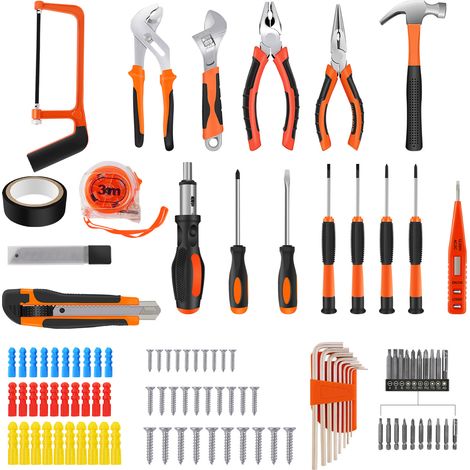 102 pièces boîte à outils outils outils à main DIY tournevis