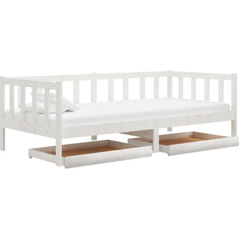 Maison Exclusive - Lit de jour sans matelas avec tiroirs 90x200 cm blanc