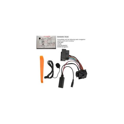 Adaptateur Bluetooth 5.0 AUX IN, remplacement de microphone mains libres à 12 broches pour OPEL CD30 Mp3 CDC40 CD70 DVD90 (1/5)