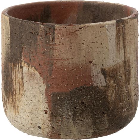 Pot Déco en Terre Cuite "Miltos" 22cm Multicolore