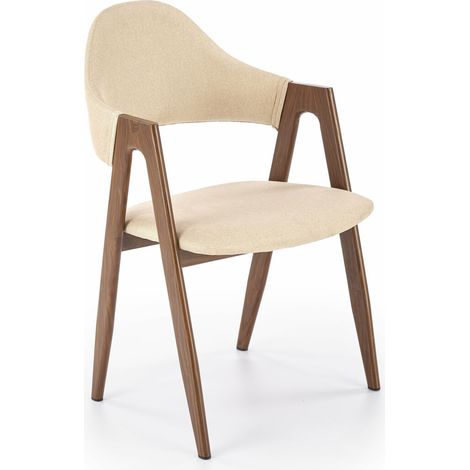 Silla Houston 1434, Crema, 80x53x57cm, Tapiz, Metálico (1/5)