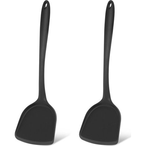 Spatola da frittura in silicone in 2 pezzi, spatola da frittura con rivestimento antiaderente, paletta, spatola da cucina, spatola per friggere, utensile da cucina, facile da pulire, per cucinare, B (1/5)