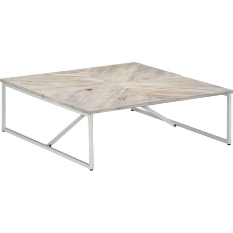Table basse 110x110x36 cm Bois de manguier solide vidaXL (1/5)
