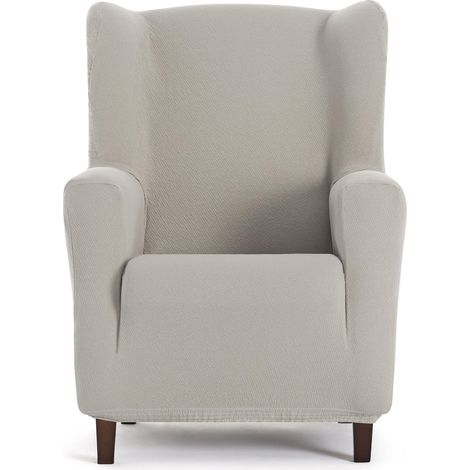 Housse de Fauteuil bi-élastique pour bergère Couleur Lin Design Harlem (1/5)