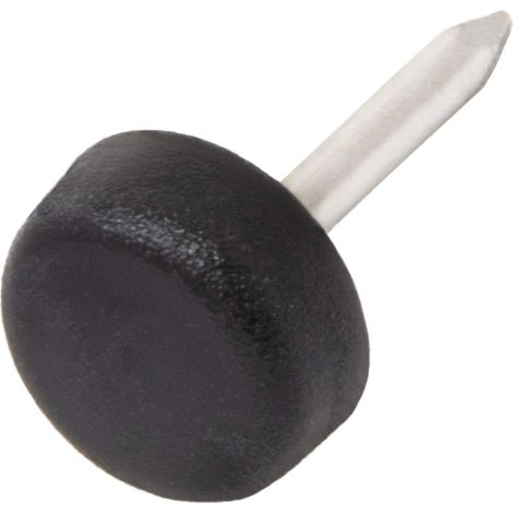 100 x Patins glisseurs en Plastique avec Clou/Noirs/Ø 10 mm/Rond/Pieds glisseurs en Plastique à Clou pour Meubles (1/3)