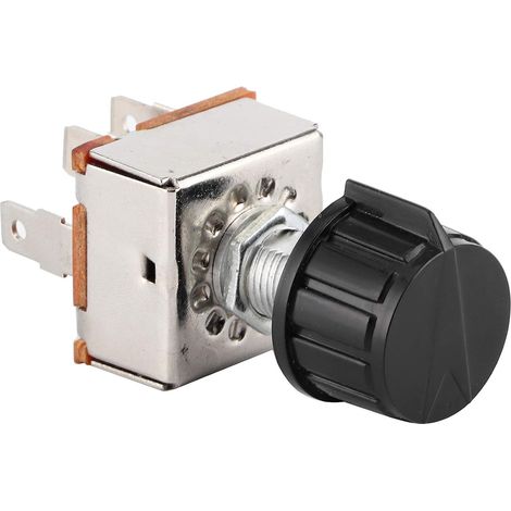Interrupteur de Ventilateur Climatisation, Climatisation à 3 Vitesses Commutateur Voiture Bouton Rotation Plastique Contrôle Chauffage Universel Volume climatisation Rotatif Courant Alternatif (1/5)