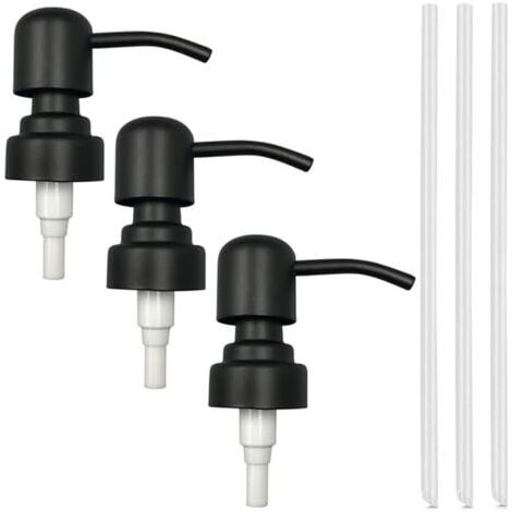 3 Pièces Pompe de Rechange, Pompe à Savon en Acier Inoxydable, Distributeur de Savon Pompe Tête, Pompe de Rechange pour Distributeur de Savon, pour Liquide Bouteille (1/5)