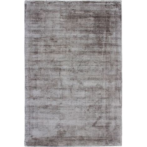 Tapis vintage argent en viscose tissé main - 150 x 80 cm