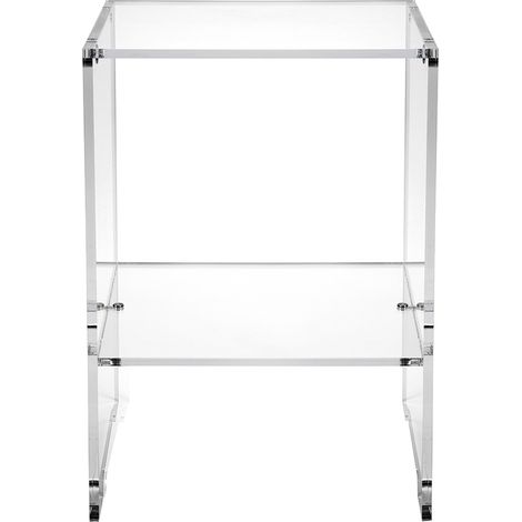 Tavolino da salotto in plexiglass trasparente di design 29x32x45cm Contigo