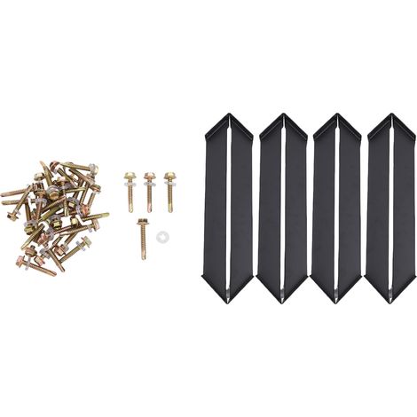 Équerre d'angle robuste en acier à 45° pour pergola (8 pièces) (1/2)