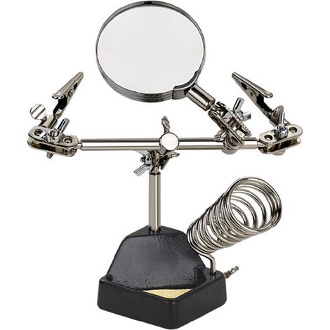 Support De Fer À Souder Avec Loupe Et Pince Crocodile Hrv7570 Nimo. (1/3)