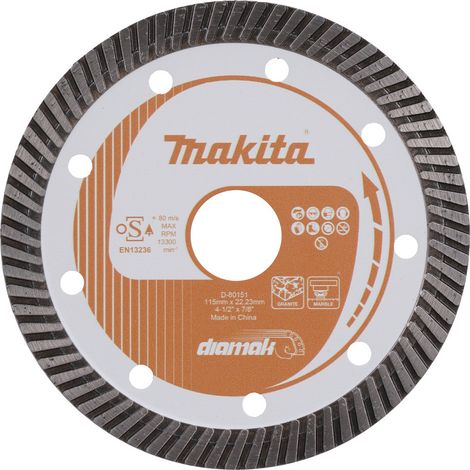D-80151 Disco diamantato 115 x 22,23 mm, Banda Turbo