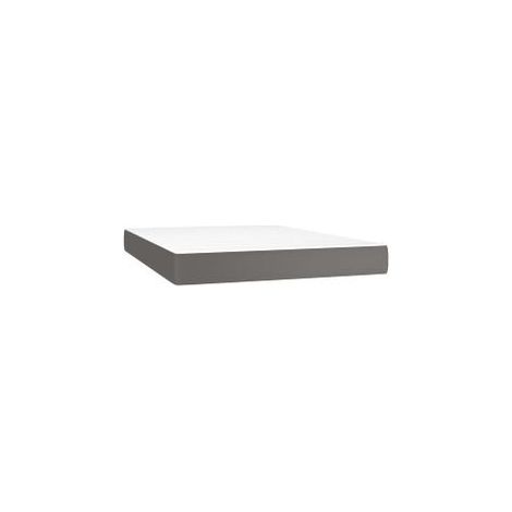 Matelas de lit à ressorts ensachés Gris 140x190x20 Similicuir (1/5)