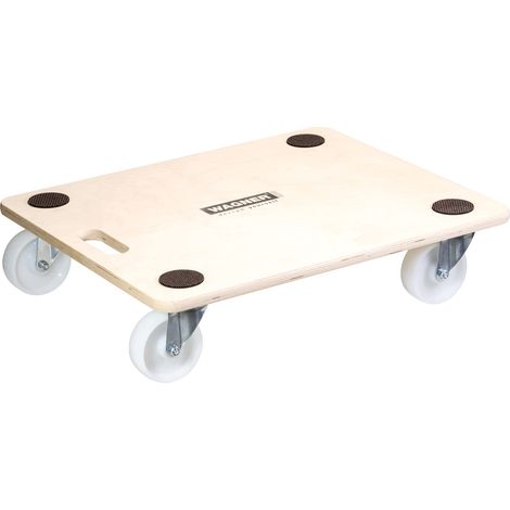WAGNER Carrello da trasporto MM 1086 I 60 x 50 cm I maniglia di trasporto I cuscinetti antiscivolo - per elettrodomestici e mobili I portata 400 kg I certificato FSC® - 20108601 (1/4)