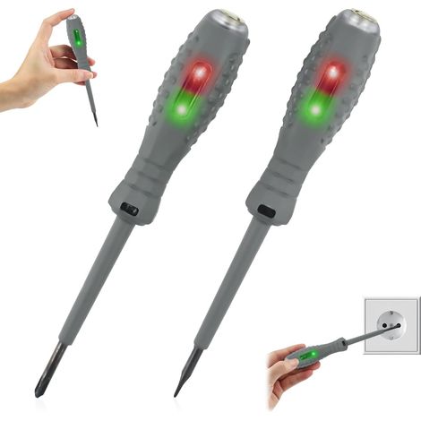 2 Pièces Tournevis Testeur De Tension 2en-1,Tournevis Magnétique Fort À Couple Élevé,Détecteur D'électricité,Tournevis Électrique à Induction,Stylo De Test Électrique Réactif,pour La Détection (1/5)