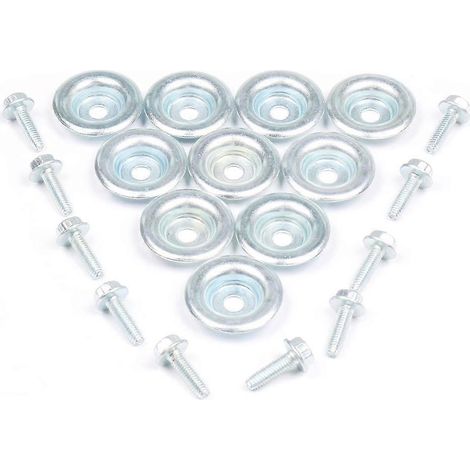 Satz mit 10 Schutzscheiben für UTV-Blechteile, Schraubensatz kompatibel mit RZR 570 800 900, robuste Hilfsrahmenbefestigung, Antivibration, behandelter Stahl, Geländeeinsatz. (1/5)