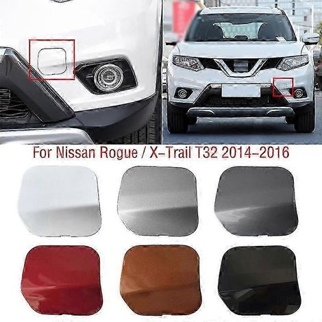 Barre de remorquage avant, cache-barre de remorquage, anneau d'attelage, compatible avec Nissan X-Trail T32 Rogue 2014 2015 2016 (1/5)