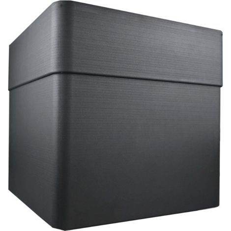 Bac a fleurs Carré 40 cm - EDA - CAREL - 26 L - Avec roulettes - Extérieur ou intérieur - 39 x 39 x H.39 cm - Gris Anthracite (1/4)