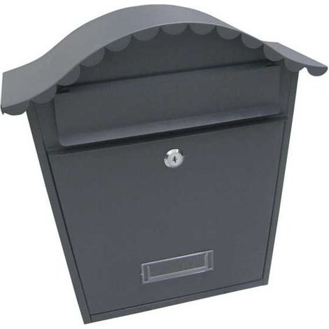 Buzón de cartas de acero para revistas, gris oscuro
