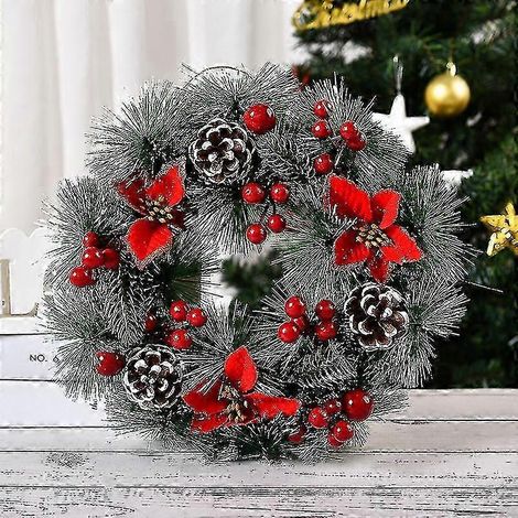 Couronne de Noël créative pour porte, décoration de Noël, guirlande de Noël, couronnes de 30 cm
