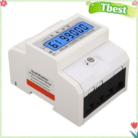 Tbest compteur d'énergie triphasé à 4 fils Compteur D'énergie Numérique triphasé, écran LCD Haute quincaillerie detecteur (1/5)