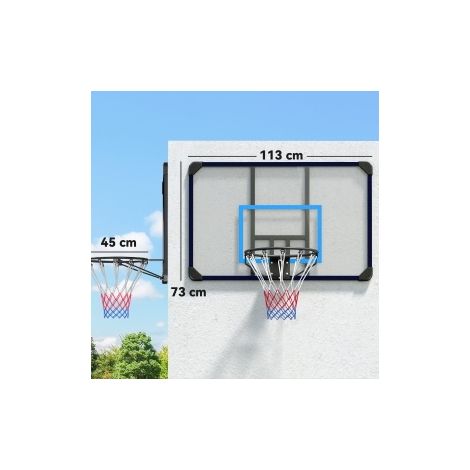 Canestro da basket da parete in acciaio nero 113 x 61 x 73 cm MODENUIT (1/5)