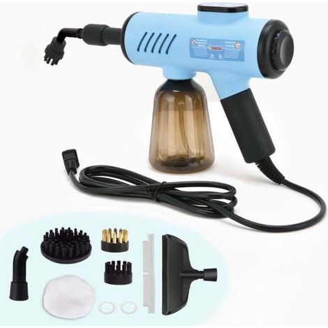 Tragbarer Handdampfreiniger (1200 W) zur Bekämpfung von Bettwanzen, 600-ml-Wassertank, für Zuhause/Auto, 100–120 °C, Blau (1/5)