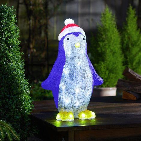 Christmas Penguin Acrylic LED Light Up Decoration (1/2)
