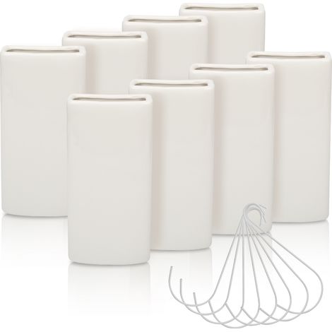 TolleTour Umidificatore a radiatore in ceramica bianco – Set da 8 con gancio per appendere, 400 ml – Risparmio energetico e controllo ottimale dell'umidità (1/5)