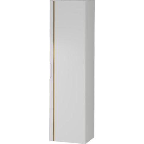 Meuble colonne de salle de bain suspendu ESPERO blanc 35 x 130 cm