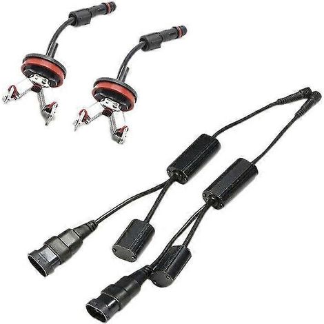 1 jeu d'ampoules LED blanches H8 6W « Angel Eyes » pour voiture, compatibles avec les douilles E90, E92, E93, E89, E60 et E70 (1/5)