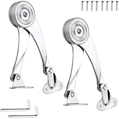 Cupboard Door Hinge, Stainless Steel Hinge Support Adjustable Furniture Hinge Opening Angle 75°/90°/110°with Hexagonal Key for Household Cabinets and Wardrobes (1/5)
