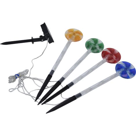 Bonbonförmiges Solar-Lichterset, LED-Lichterkette für Garten und Außendekoration mit eingebautem Akku (1/5)