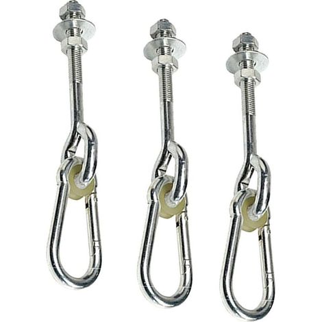 3Crochet de Plafond, Crochets de Suspension, Vis de Fixation pour Balançoire, Béton Bois Ensembles,Chaise Accrochante,150Kg - 150mm (1/5)