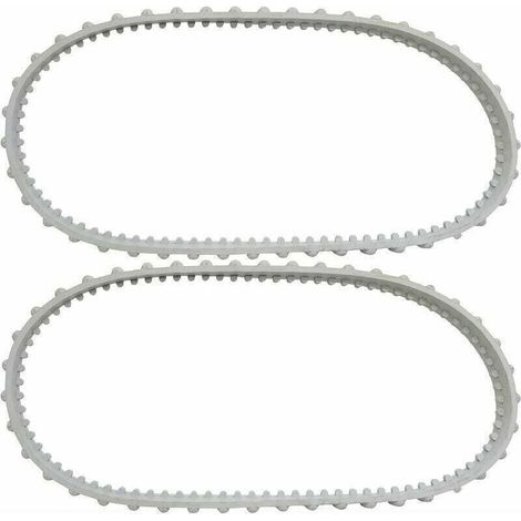 Lot de 2 Courroies de Remplacement pour Nettoyeur de Piscine Aquavac Tiger Shark et ShakVac – Longueur Rail 75 cm